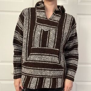 Brown and White Baja Jacket